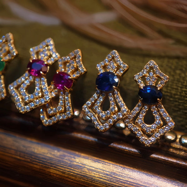 Ruby / Sapphire Earrings